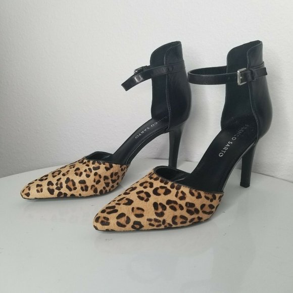 Franco Sarto Shoes - Franco Sarto Dandy Calf Hair D’Orsay Leopard pumps